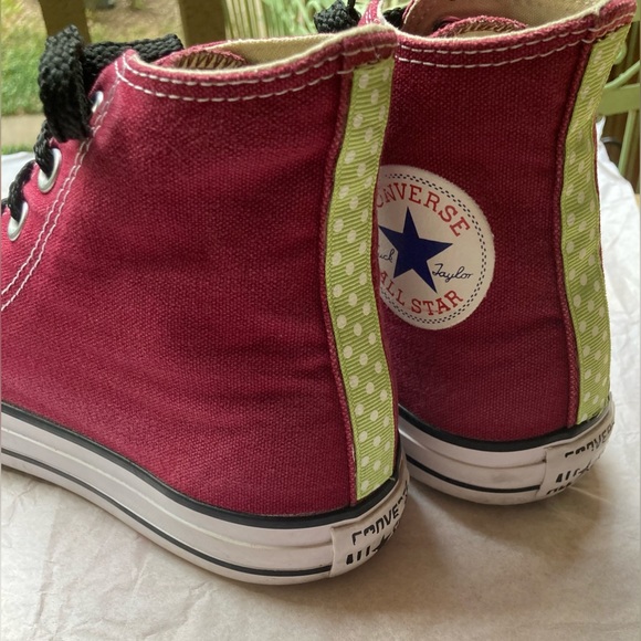Converse Chuck Taylor All Star Classic High Top Upcycled Cherry Women 9 Men 7 - Picture 6 of 14